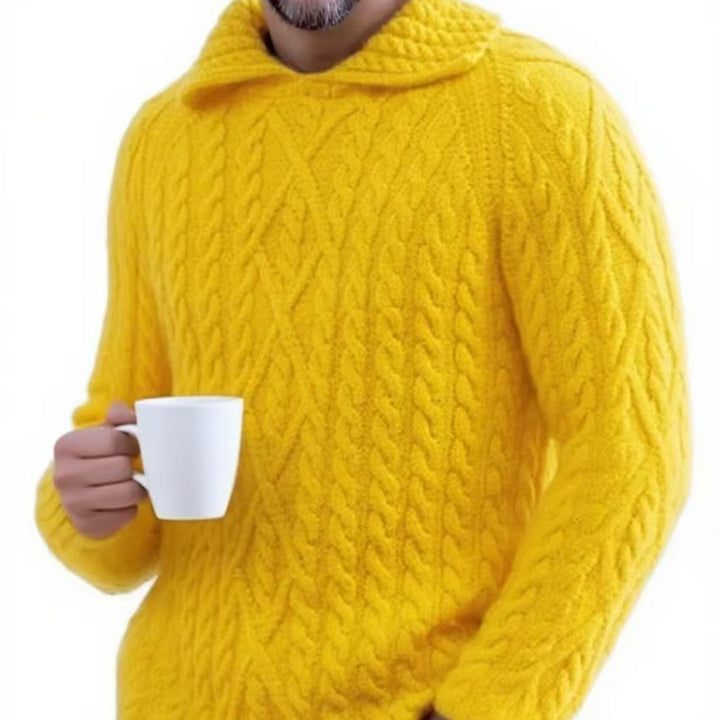 Chunky knit hoodie for men Lune London
