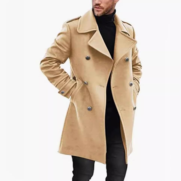 Elegant wool coat for men, double-breasted Lune London