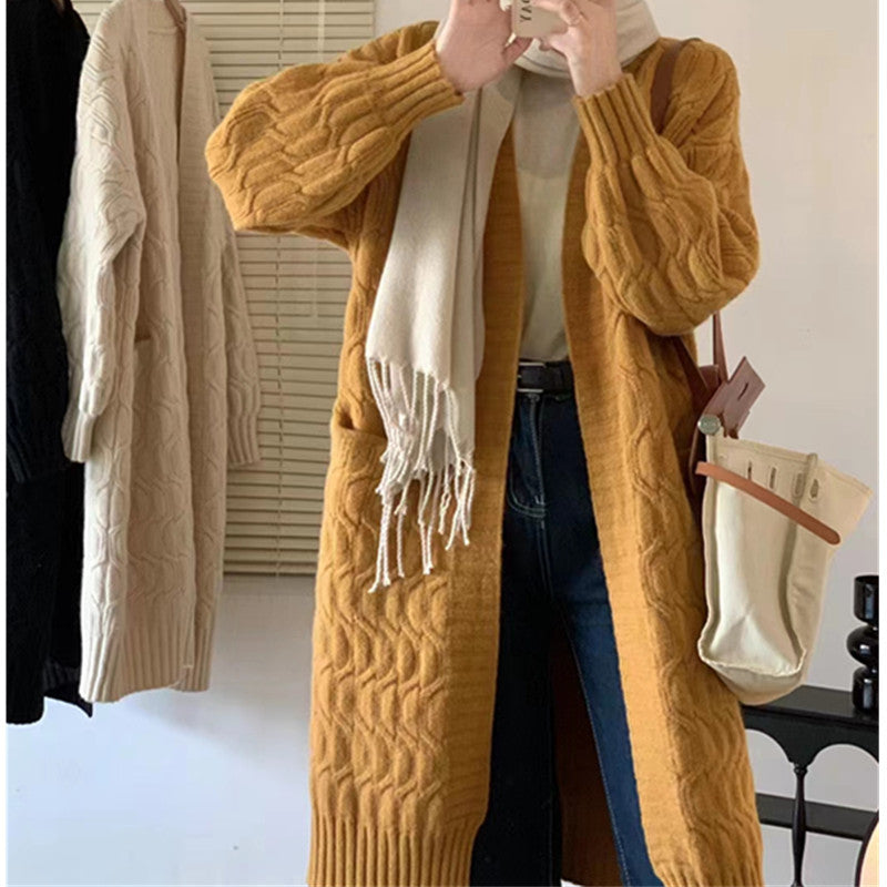 Gilet en tricot épais pour femmes avec poches et col en V Chic & Stil