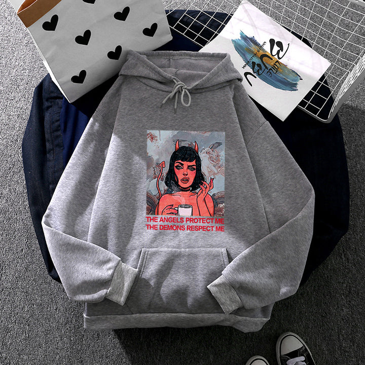 Women's hoodie with creative graphic print Chic & Stil