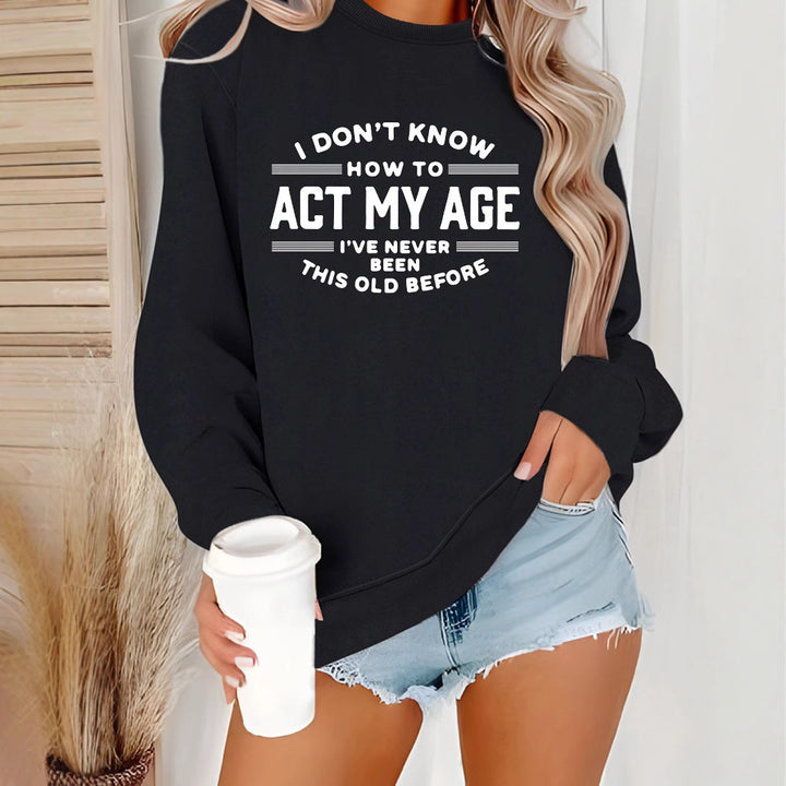 Sweatshirt pour femmes avec impression humoristique et coupe décontractée Chic & Stil