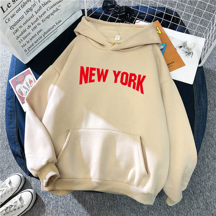 Women's hoodie with stylish New York design Chic & Stil