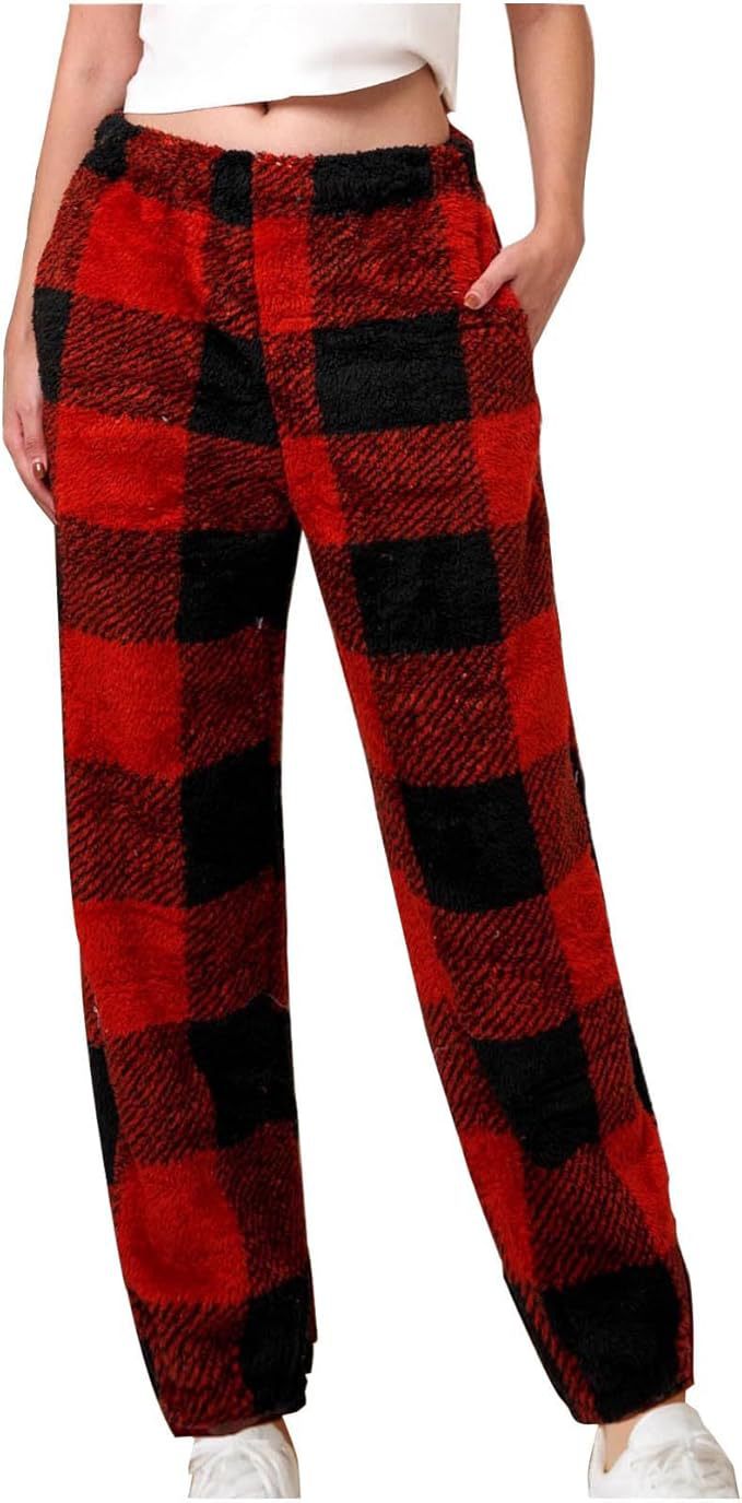 Comfortable women's lounge pants with plaid pattern Lune London