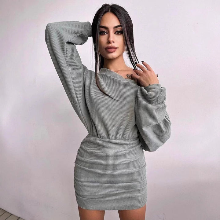 Asymmetric wrap dress for women with ruffle details Lune London