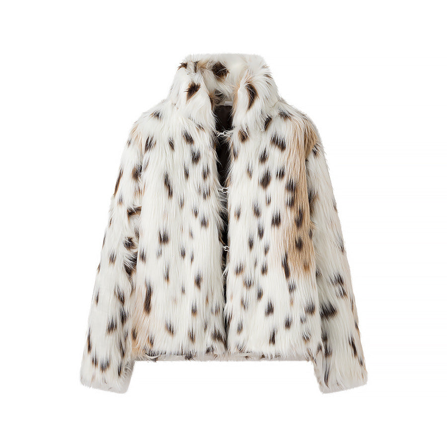Veste en peluche luxueuse pour femmes avec motif de fourrure de tigre Chic & Stil
