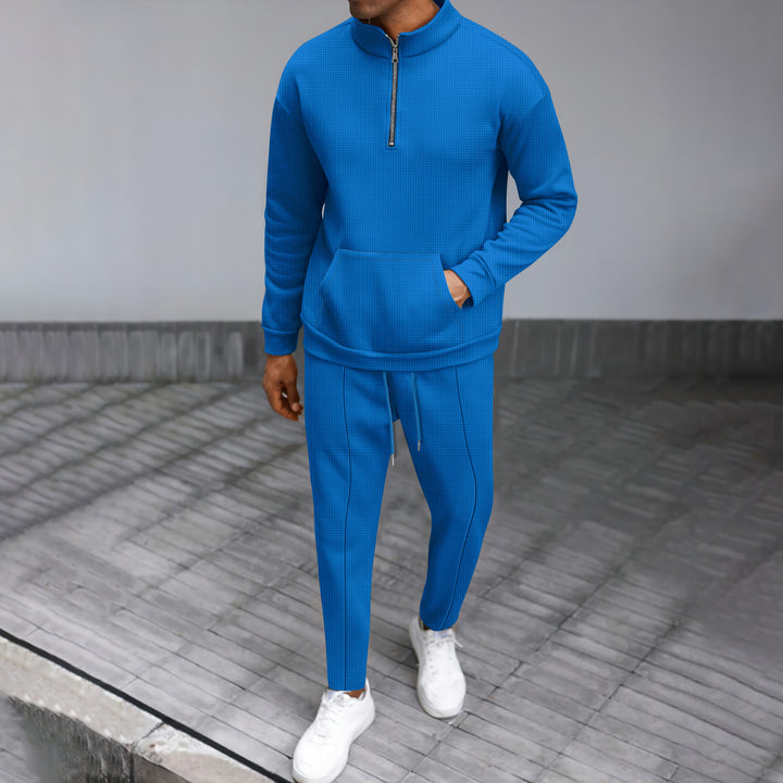 Men's sports set with high collar and zipper Lune London