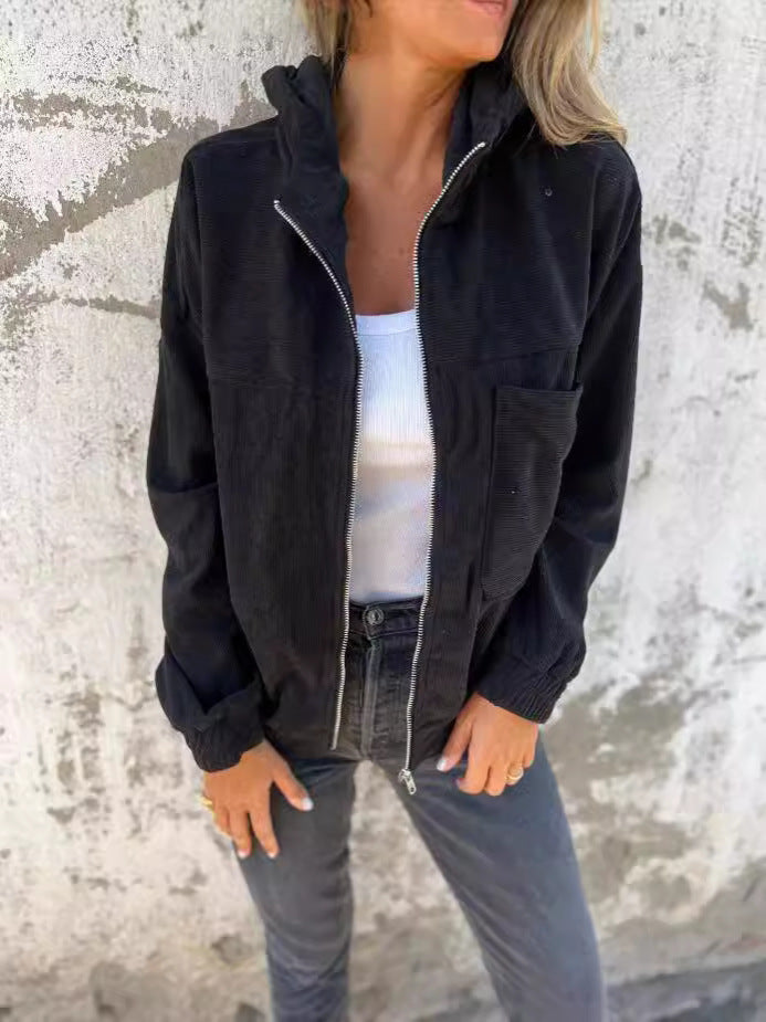 Lune London | with hood - velvet - casual fit - zipper - everyday use