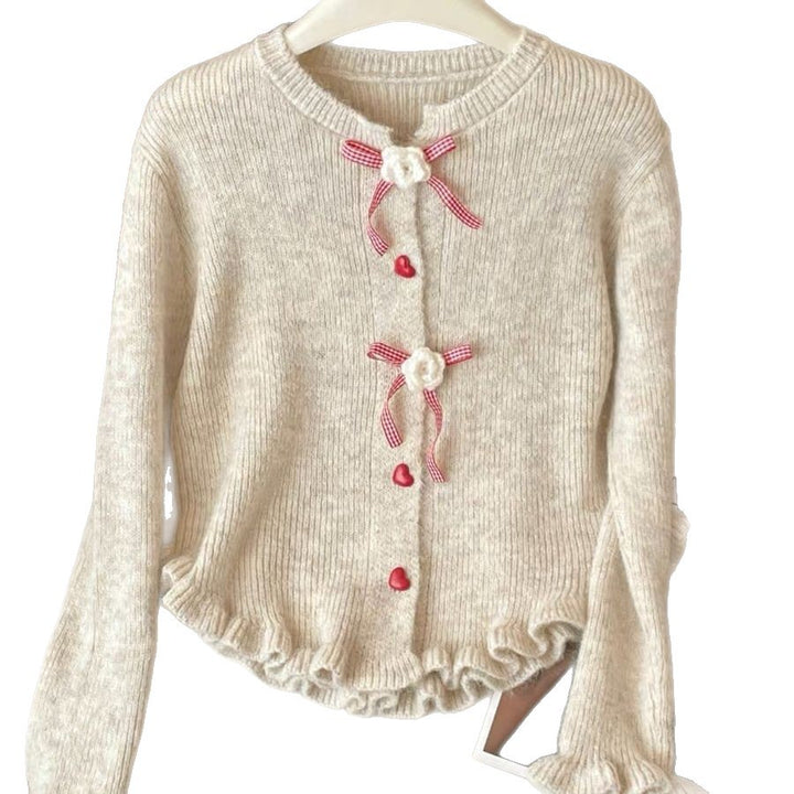 Cardigan pour femmes avec des motifs floraux décoratifs Chic & Stil