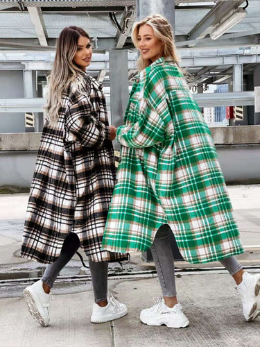 Lune London oversized plaid shirt jacket for women