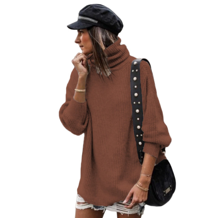Ladies oversized trendy turtleneck sweater Lune London