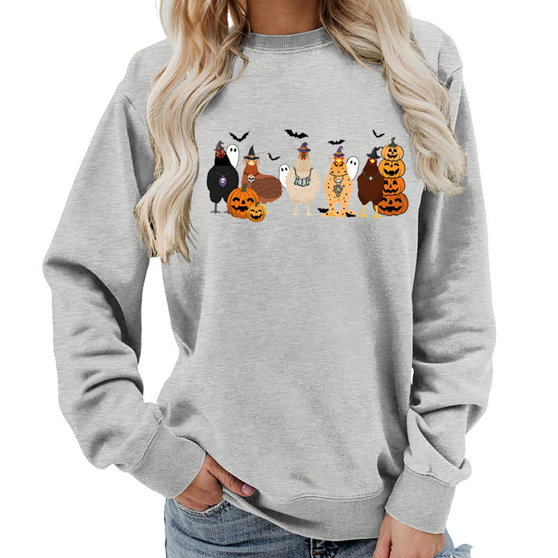 Sweat-shirt pour femmes avec motif Halloween joyeux Chic & Stil
