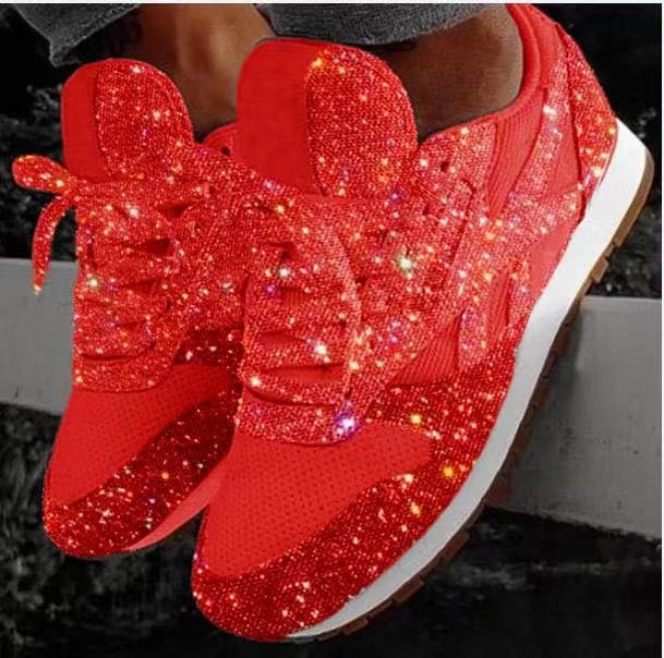 Ladies Fashion Sneakers Sparkling with Innovative Design and Non-Slip Sole Lune London