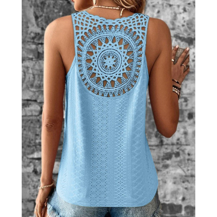 Lune London Crochet Back Tank Top for Women