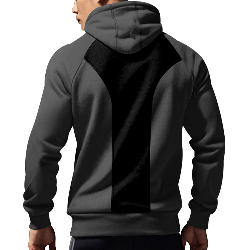 Men's sweater with half-zip and practical kangaroo pocket Lune London