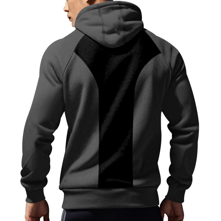 Men's sweater with half-zip and practical kangaroo pocket Lune London
