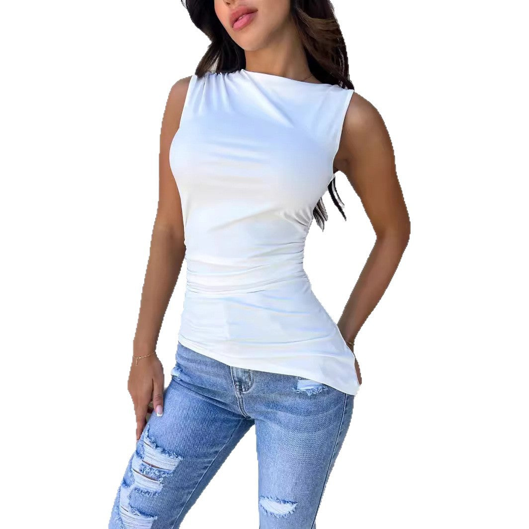 Women's figure-hugging top with sophisticated wrap design Lune London