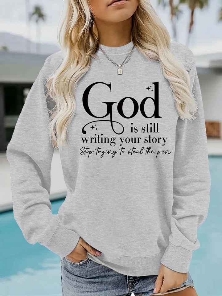 Sweatshirt pour femmes avec lettrage inspirant Chic & Stil