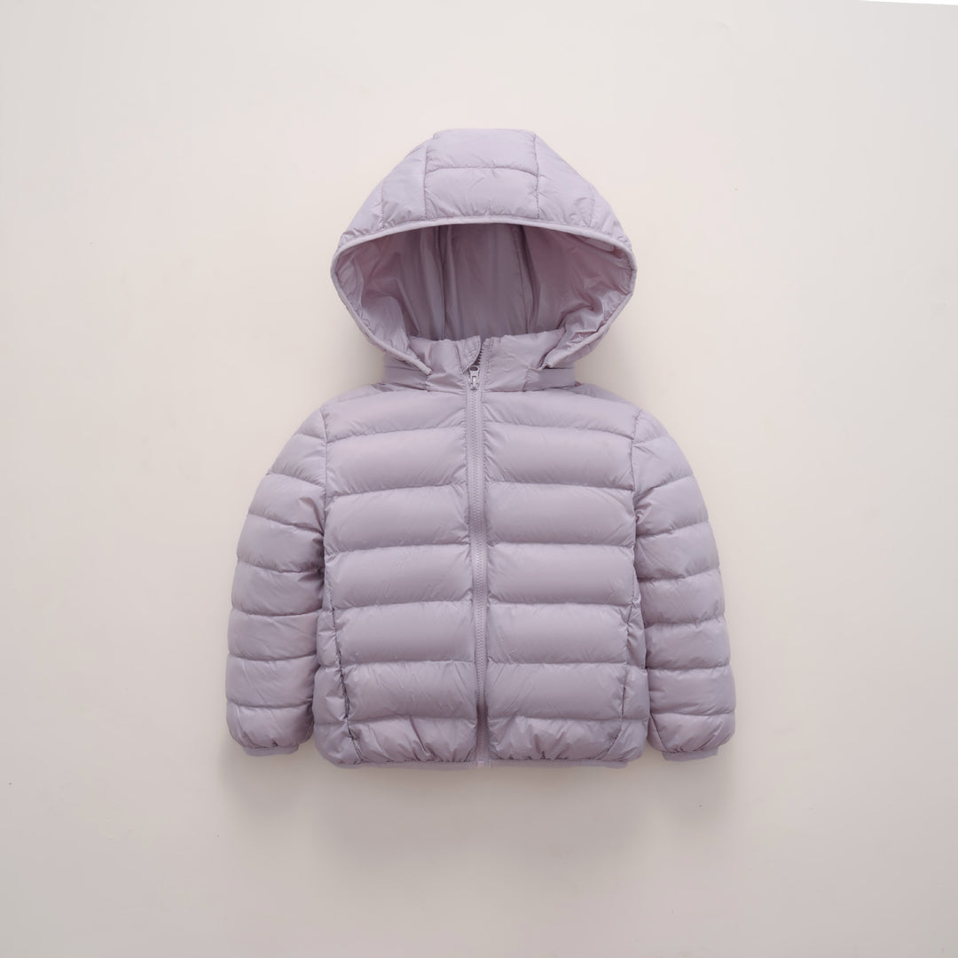 Ladies warm quilted jacket with hood Lune London