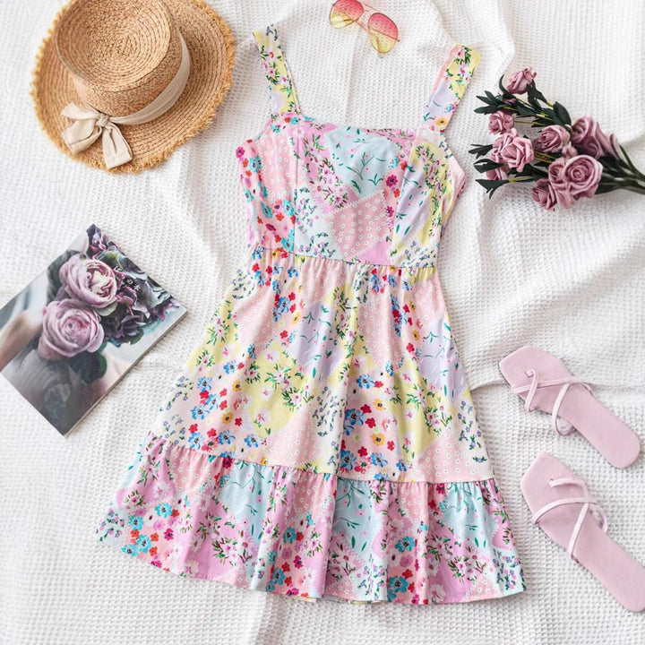 Lune London Floral Ruffled Summer Dress for Women