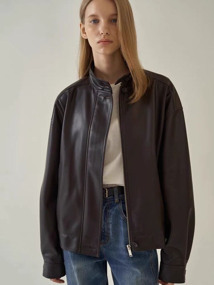 Veste en cuir pour femme Chic & Stil