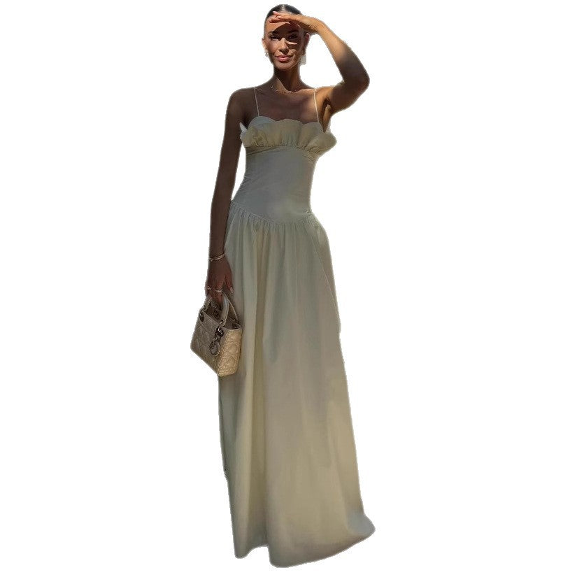 Robe Maxi Élégante Femme avec Détails Volants Chic & Stil