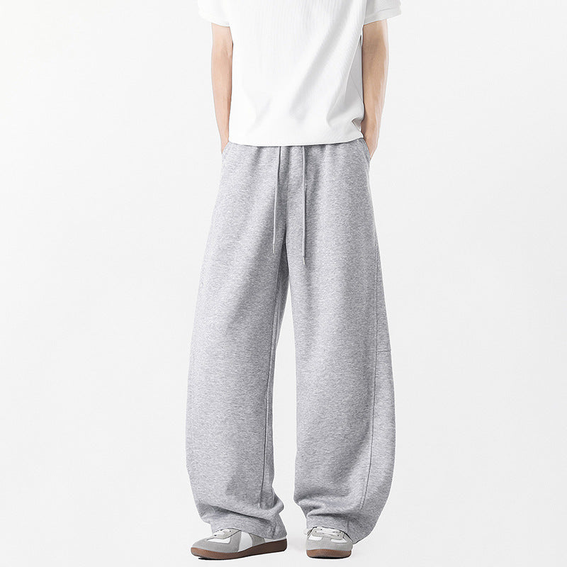 Men's Casual Loose-Fitting Leisure Pants with Elastic Waistband and Practical Side Pockets Lune London
