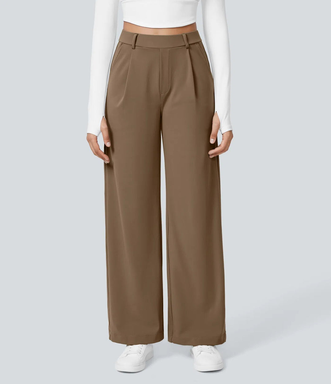 Pantalons palazzo amples pour les femmes avec des plis élégants Chic & Stil