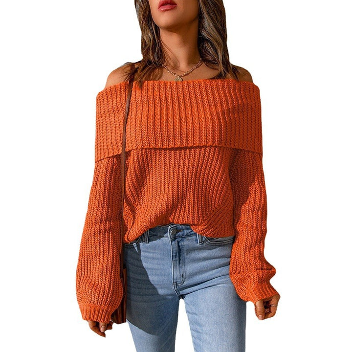 Ladies Off-Shoulder Knit Sweater Lune London
