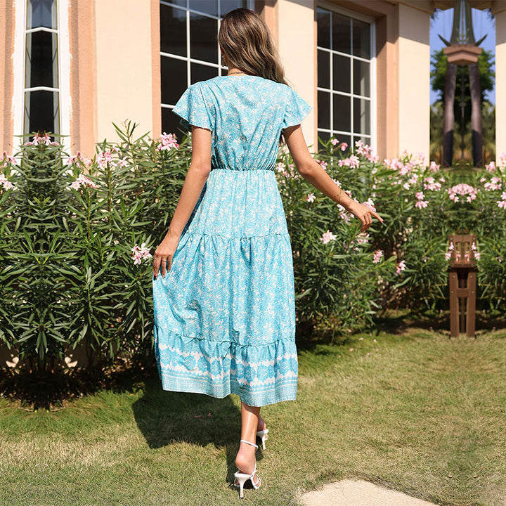 Elegant maxi dresses for women with detailed patterns Lune London