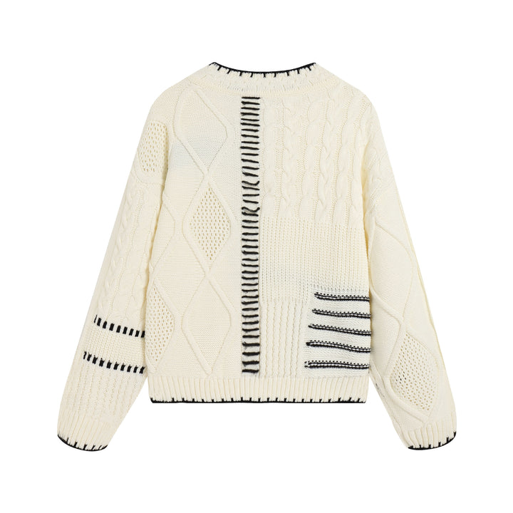 Casual knit sweater for women with graphic pattern Lune London