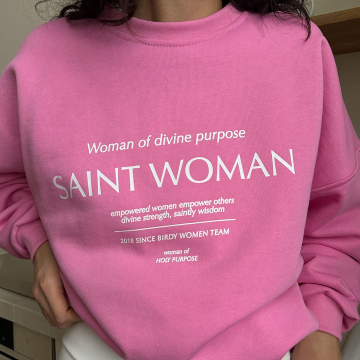 Women's sweatshirt with creative lettering and casual cut Lune London