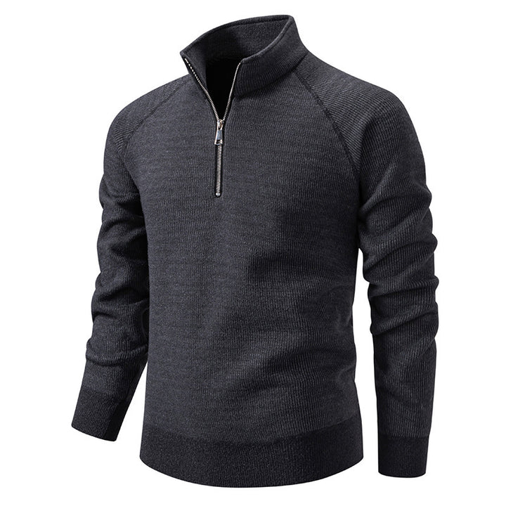 Men's sweater with modern zipper and raglan sleeves Lune London
