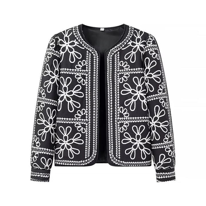 Embroidered floral jacket for women with voluminous sleeves Lune London