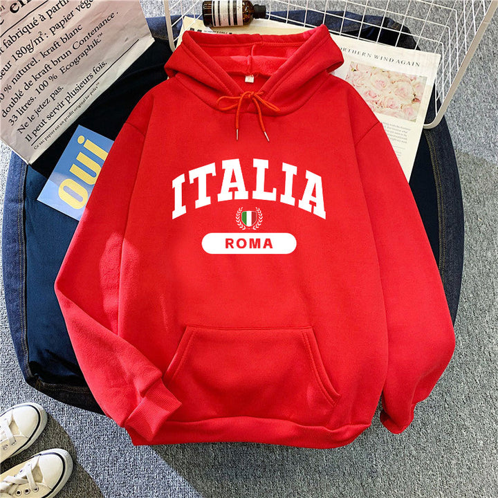 Ladies hoodie with Italy print Chic & Stil