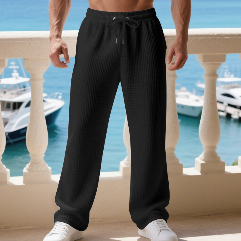 Men's casual training pants with elastic waistband and breathable properties Chic and style