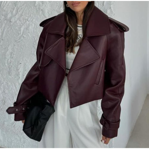 Women's oversized biker jacket with voluminous sleeves Lune London