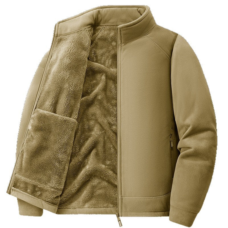 Fleece jacket for men with cozy interior and practical zipper Lune London