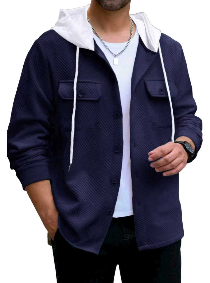 Casual shirt jacket for men with hood function and practical pockets Lune London