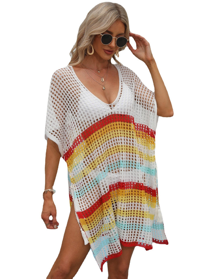 Lightweight open knit beach tunic Elegant Chic and Style