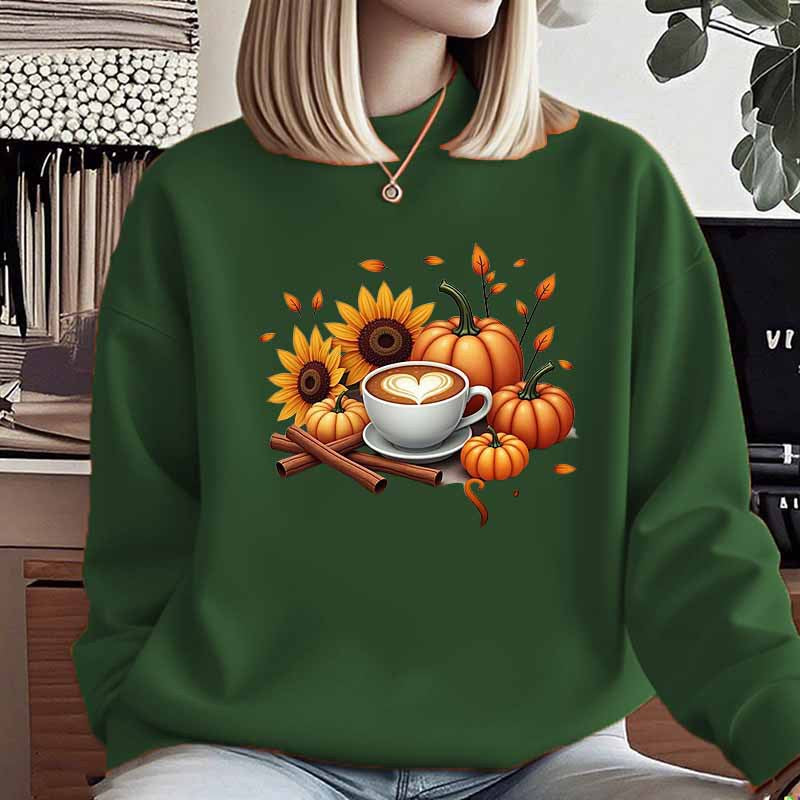 Sweatshirt pour femmes avec motif automnal et impression spéciale Chic & Stil