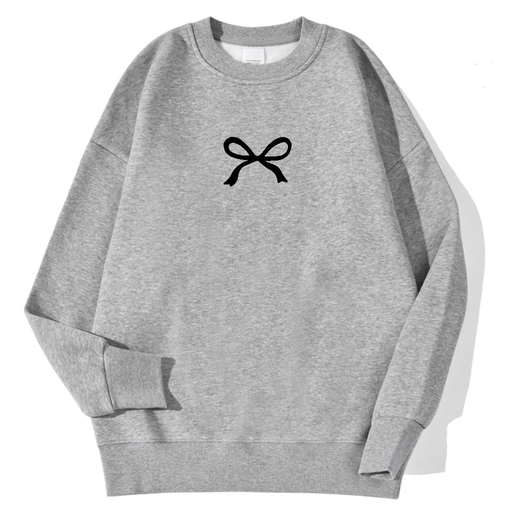Sweat à capuche confortable pour femmes avec motif de nœud à la mode Chic & Stil