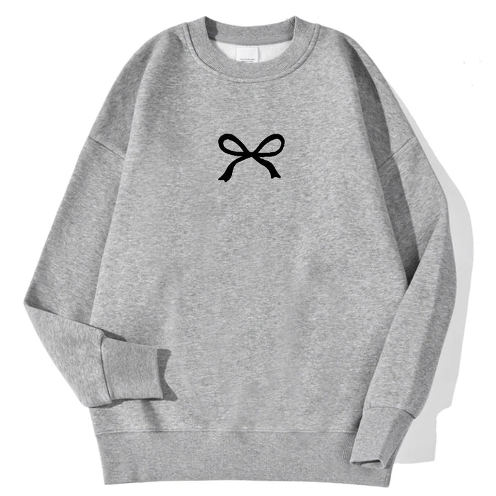 Sweat à capuche confortable pour femmes avec motif de nœud à la mode Chic & Stil