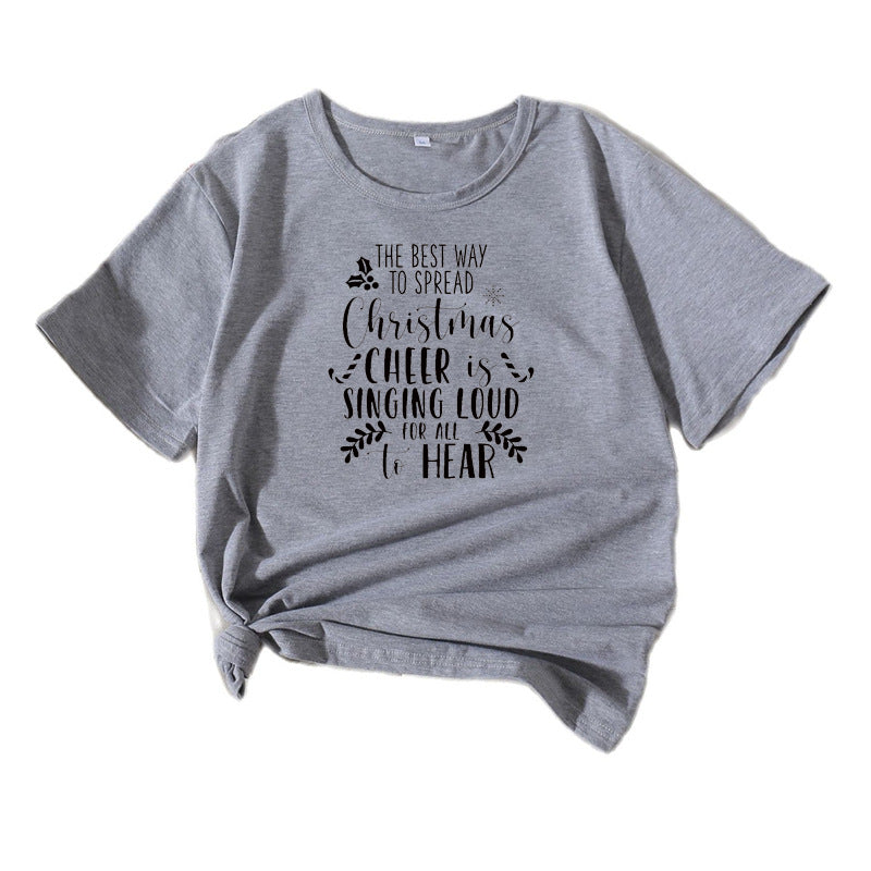 Ladies Holidays Joy Quote T-Shirt Lune London