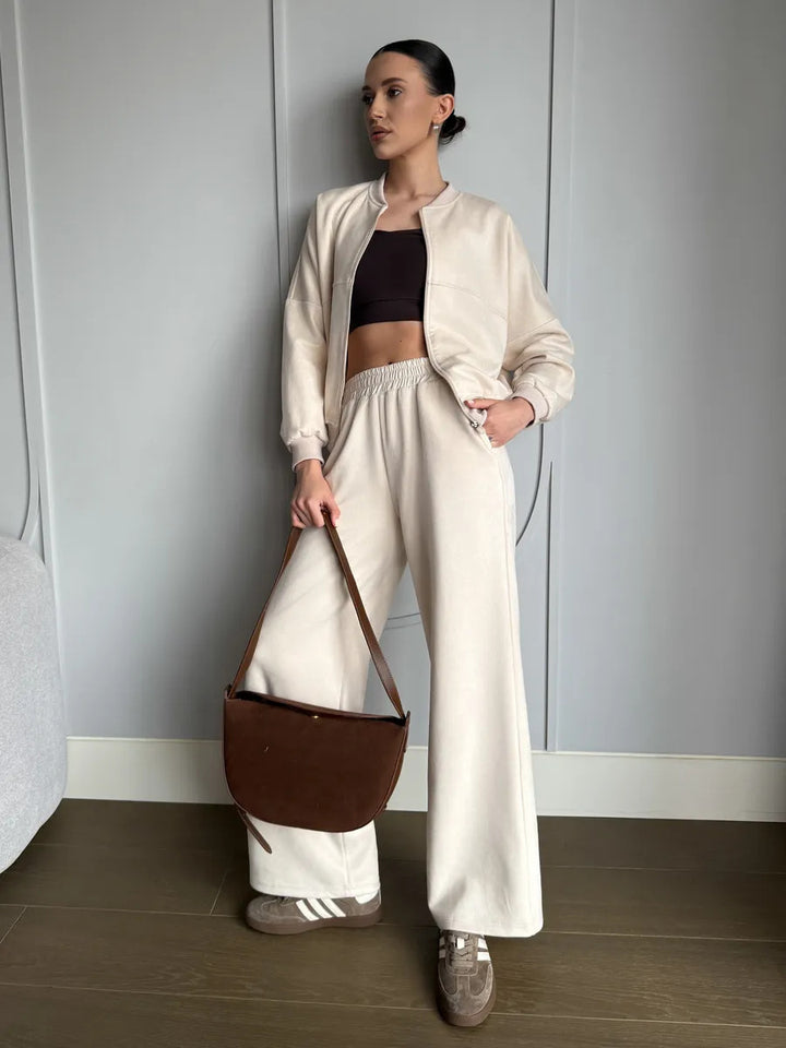 Women's sports set with short jacket and stylish pants Lune London