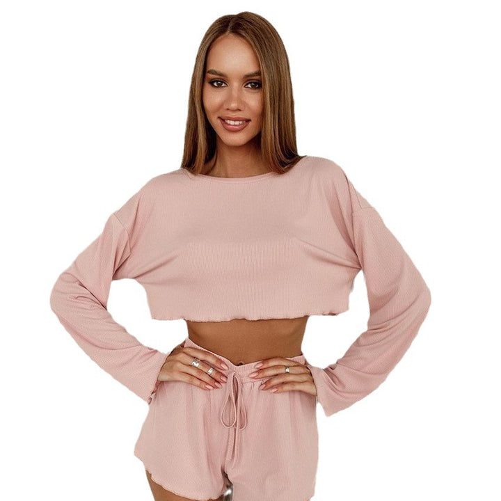 Casual and modern lounge set for women with cropped top and shorts Lune London