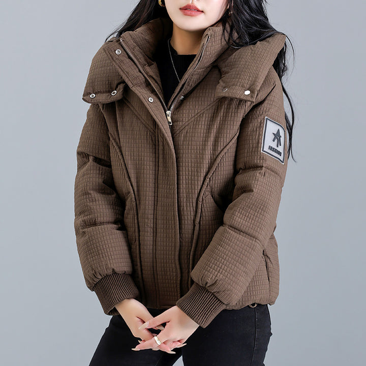 Quilted winter jacket for women with removable hood and practical zip pockets Lune London