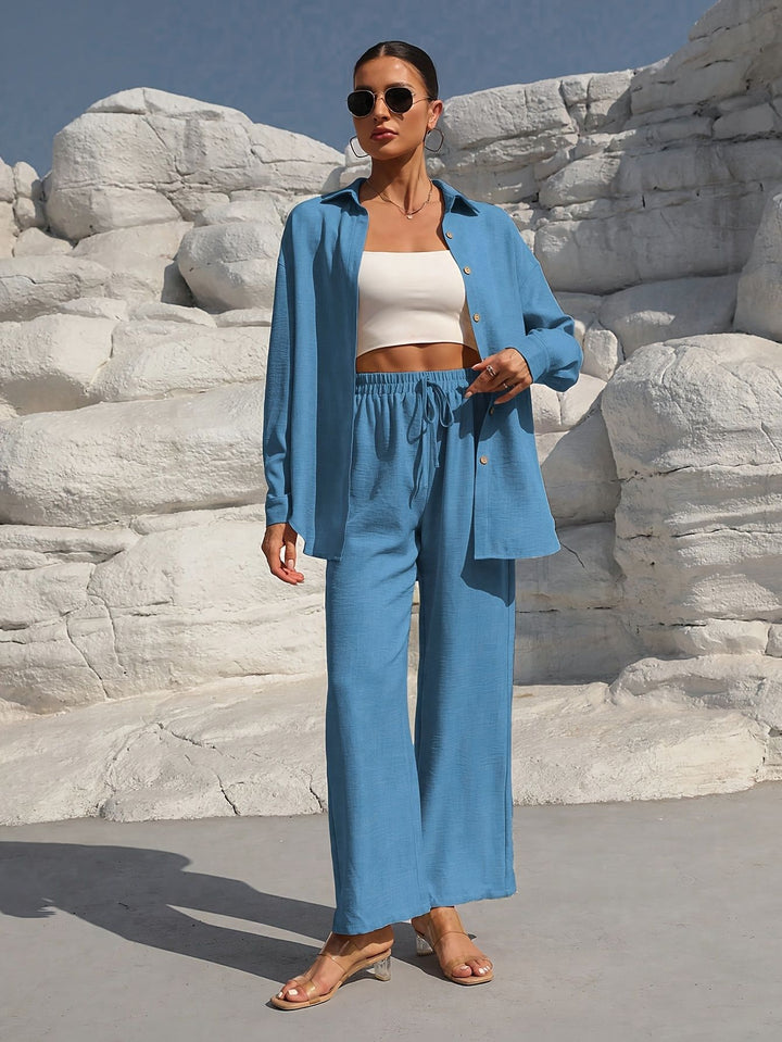 Women casual and elegant linen set with relaxed fit Lune London