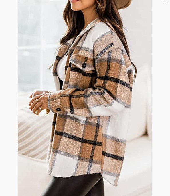 Ladies Plaid Flannel Shirt Lune London