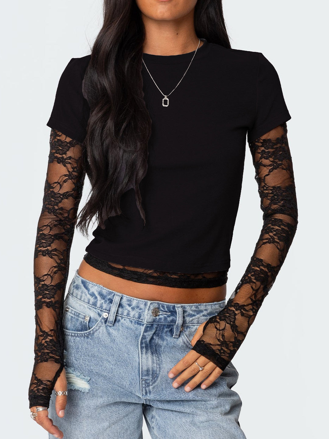 Lune London Lace Sleeve Women’s Top