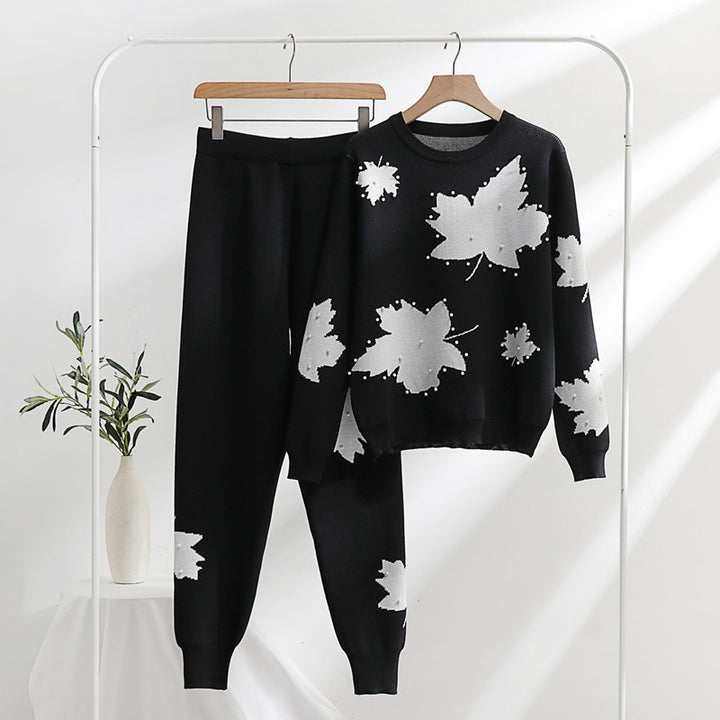Casual loungewear set for women with floral design and elastic waistband Lune London